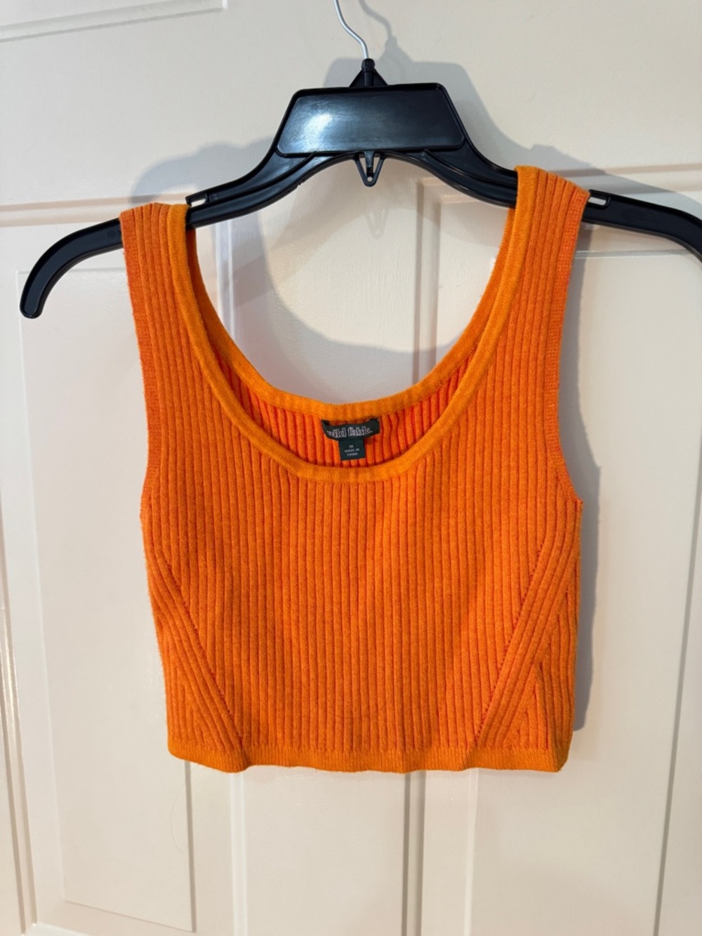 wild fable Orange Ribbed Crop Tank